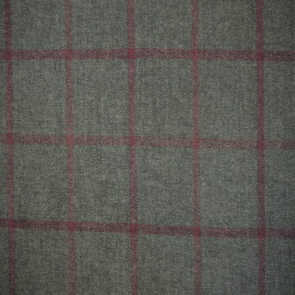 Lana Window Pane Fabric Col Moss